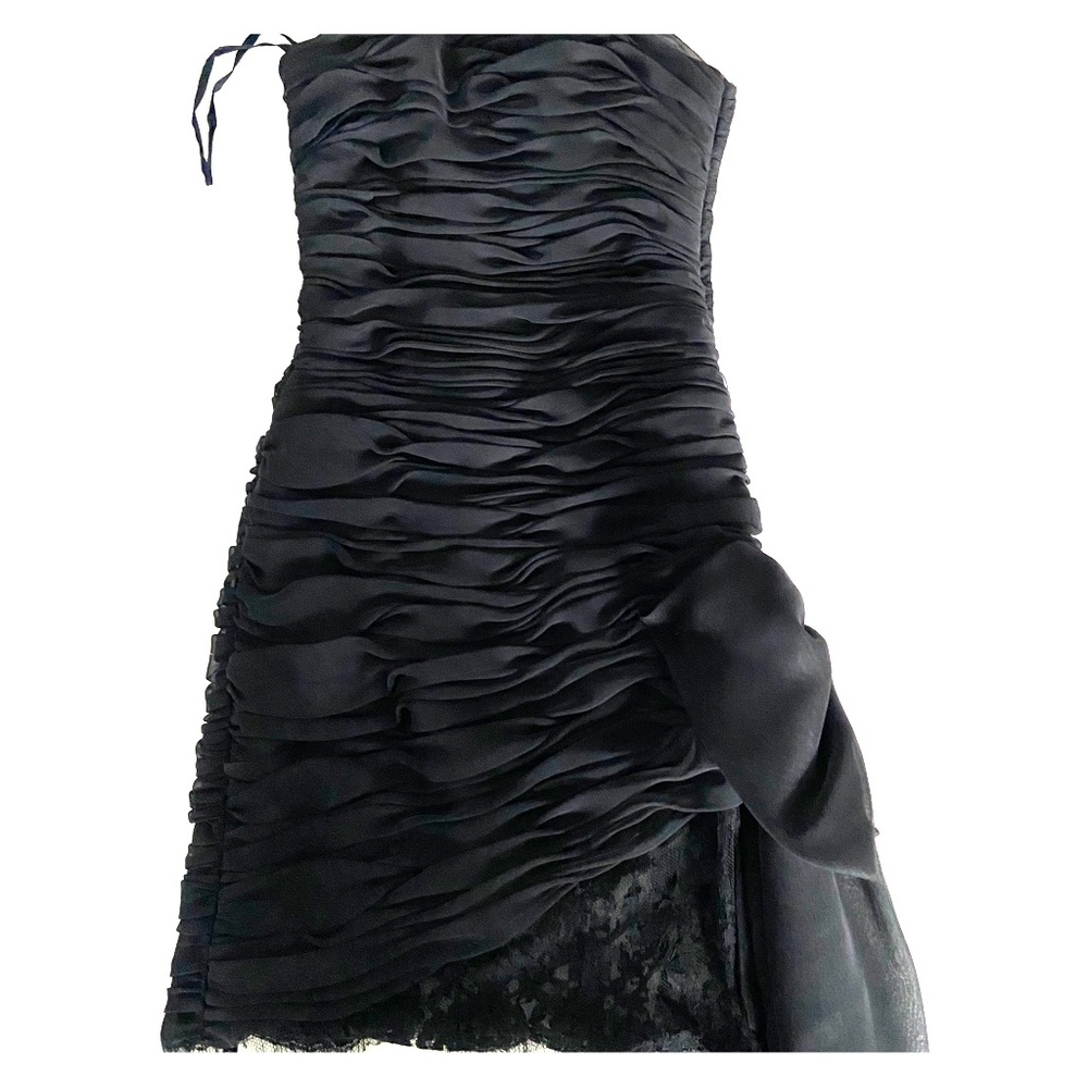 Victor Costa 80s strapless mini dress